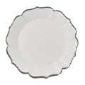 White Flower Ruffled Charger Plates Elegant Tabletop Centerpiece for Wedding Banquet Party Reception Dinner Holiday Table Decor