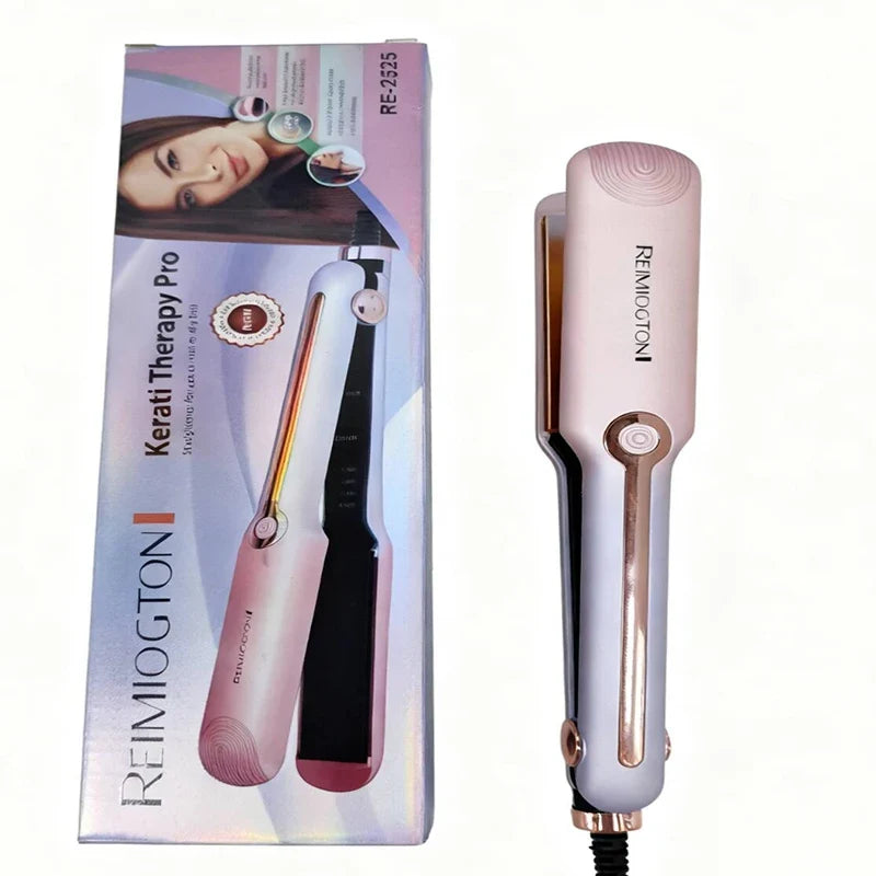 Hair Straightener Professional Ceramic Flat Iron Negative Ion Wide Plate Temperature Adjustable Straightening Iron