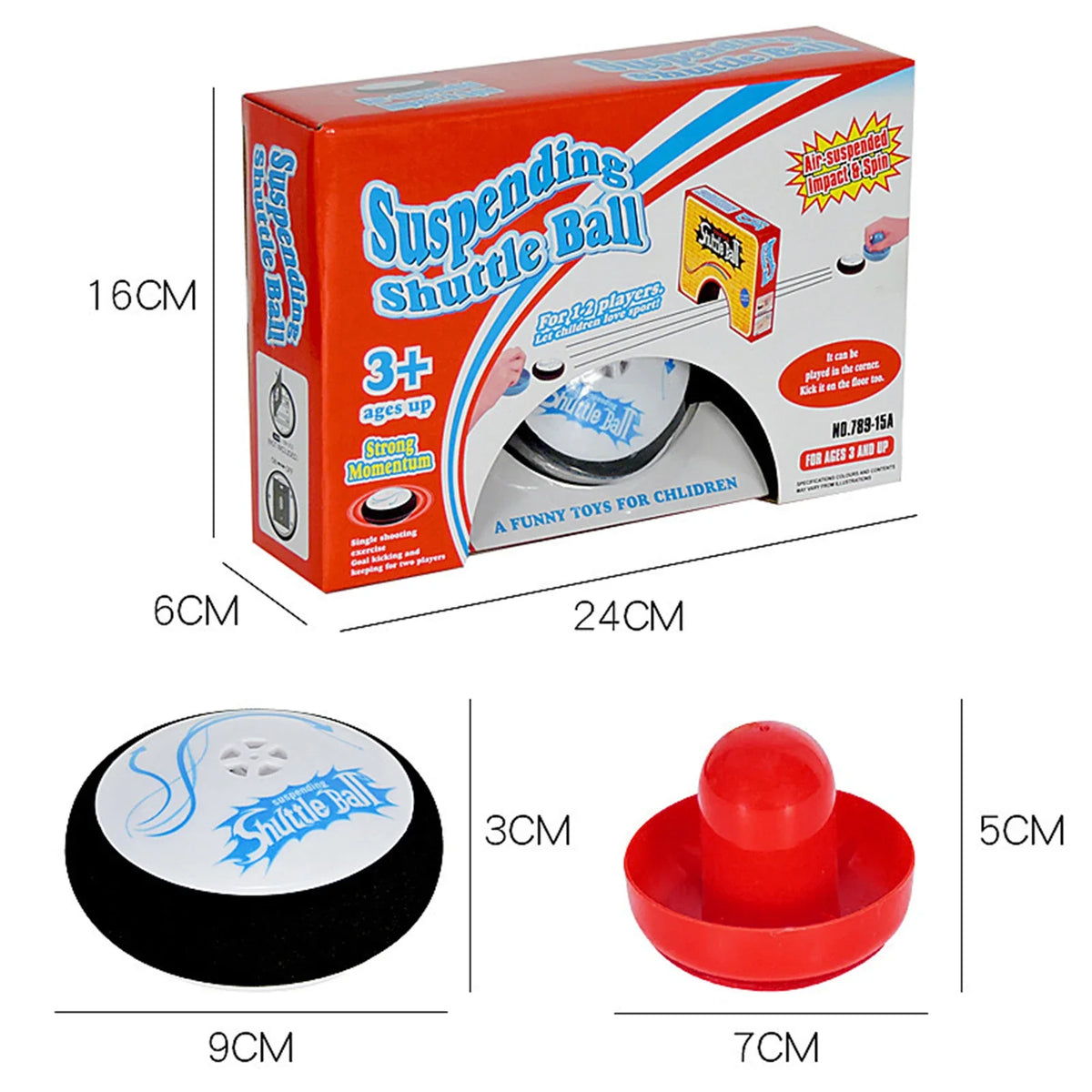 Air Hockey Hover Puck with 2 Pusher Paddles Air Hockey Board Game Tabletop Hockey Hover Puck for Sports Game Party Decor Gift