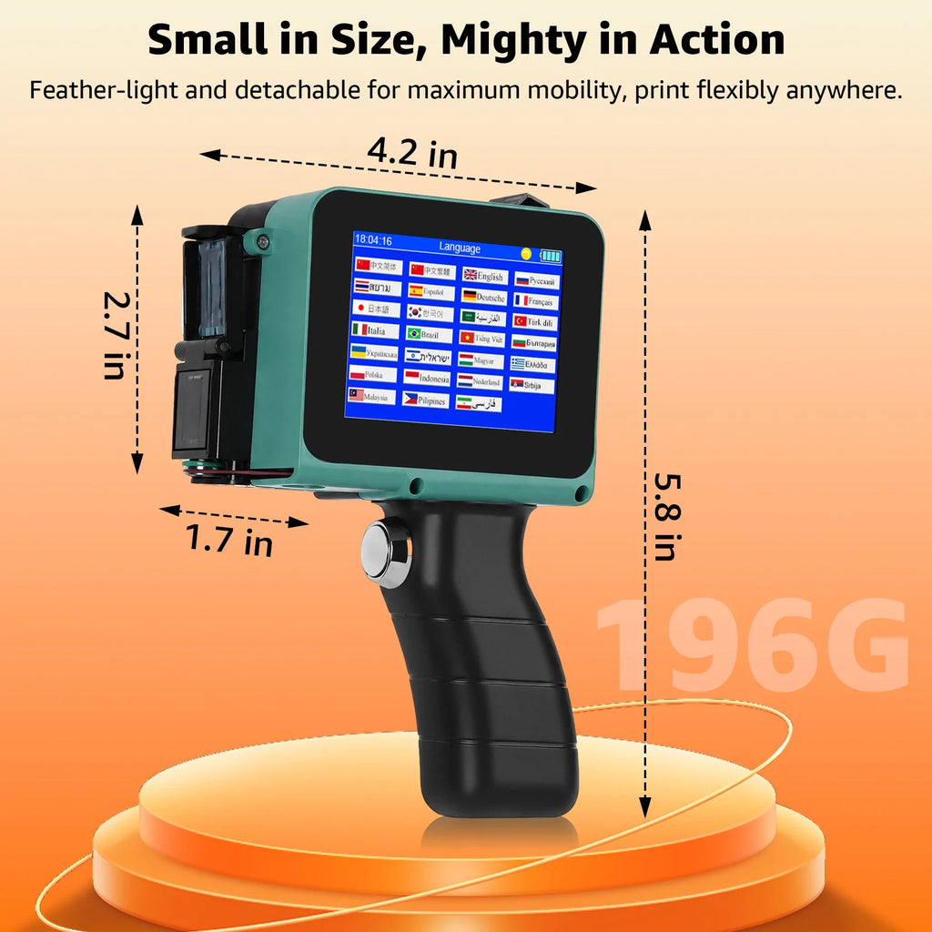 Cenliro CL05P Detachable Handheld Inkjet Printer 12.7mm Mini TIJ Printer for QR Barcode Batch Date Number Expiry Logo