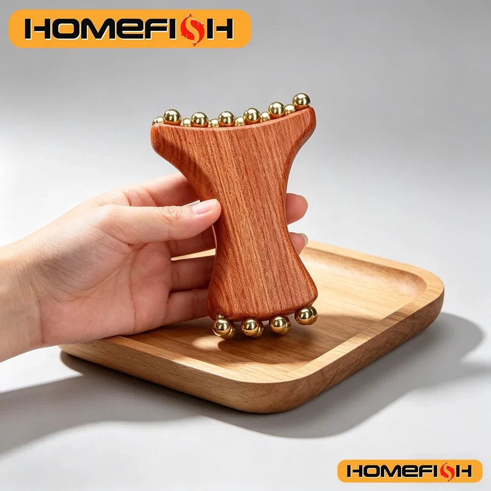 Brass Gold Bead Facial Dredge Tool, Nasolabial Folds, Apple Muscle, Jawline Beauty Massage Device