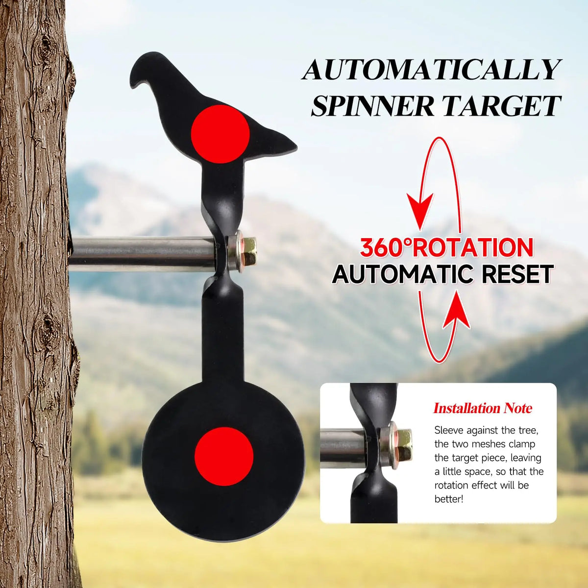 360 ° Rotation 3mm Steel Bear Bird Rooster Shooting Targets - Suitable for BB Guns, Air Rifles,Pistols Outdoor Shooting Practice