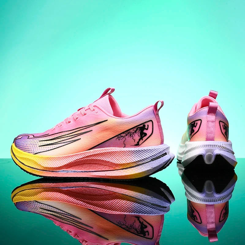 Running shoes professional fitness carbon board men's sports marathon lightweight women's comfortable non slip sports shoes