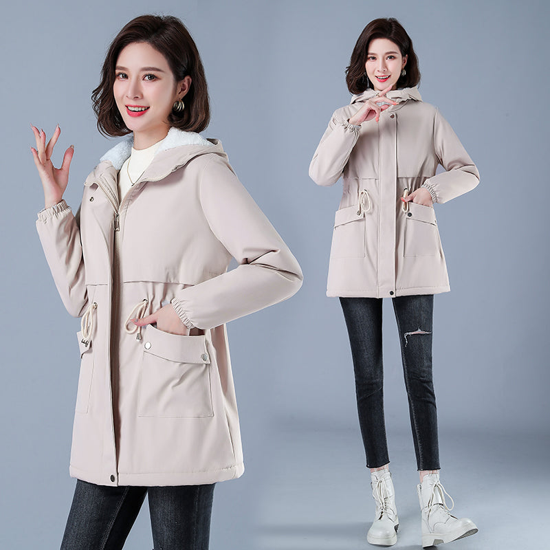 Women's Winter Puffer Coat, Warm Cotton Hooded Casual Parka