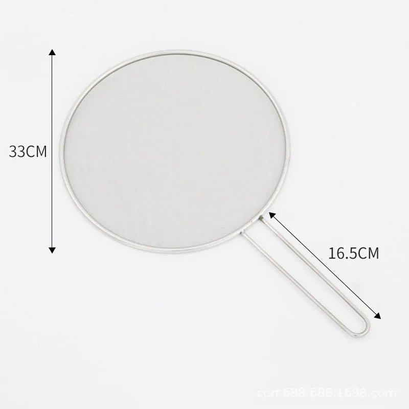 Anti Splatter Guard Stainless Steel Oil Net Splash Cover Pan Kitchen Cooking Gadget Splatter Proof Cover Mesh Pot Lid Frying Pan