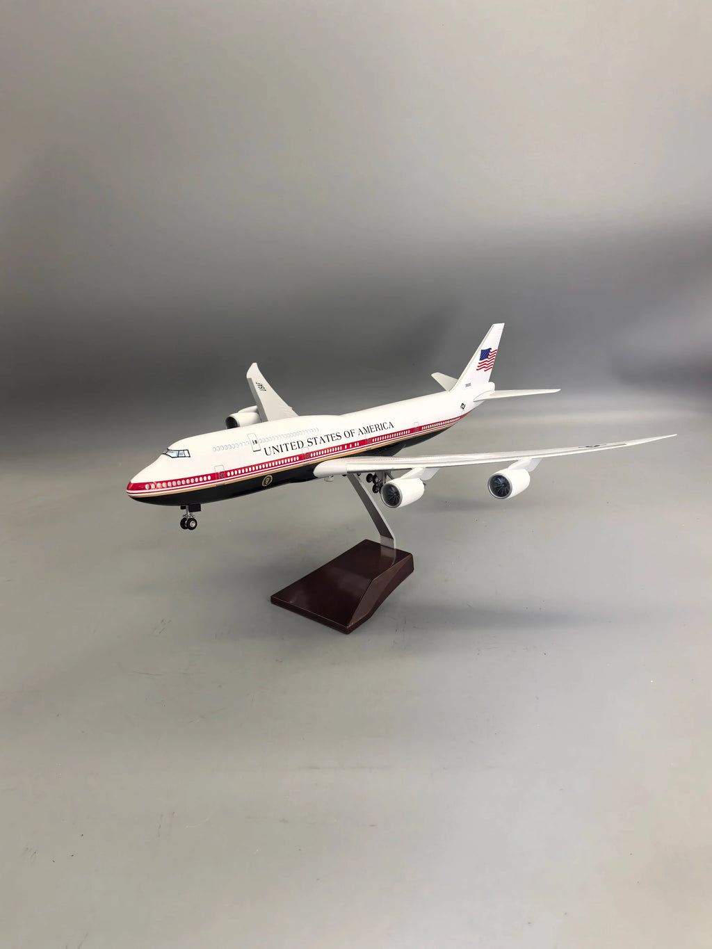 New 47cm Large Scale American Air Force One B747 Airplane Model Kit with Stand for Adult Aviation Souvenir Gift or Plane Toy