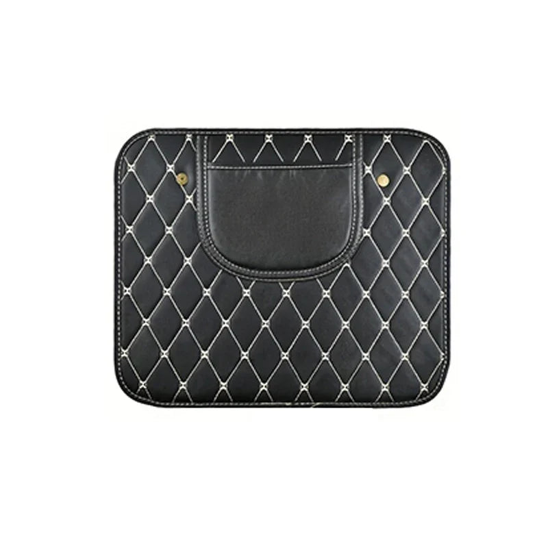 Car Anti-Child-Kick Pad PU Leather Auto Seat Back Protector Cover Back Seat Organizer with Storage Pockets Interior Accessories