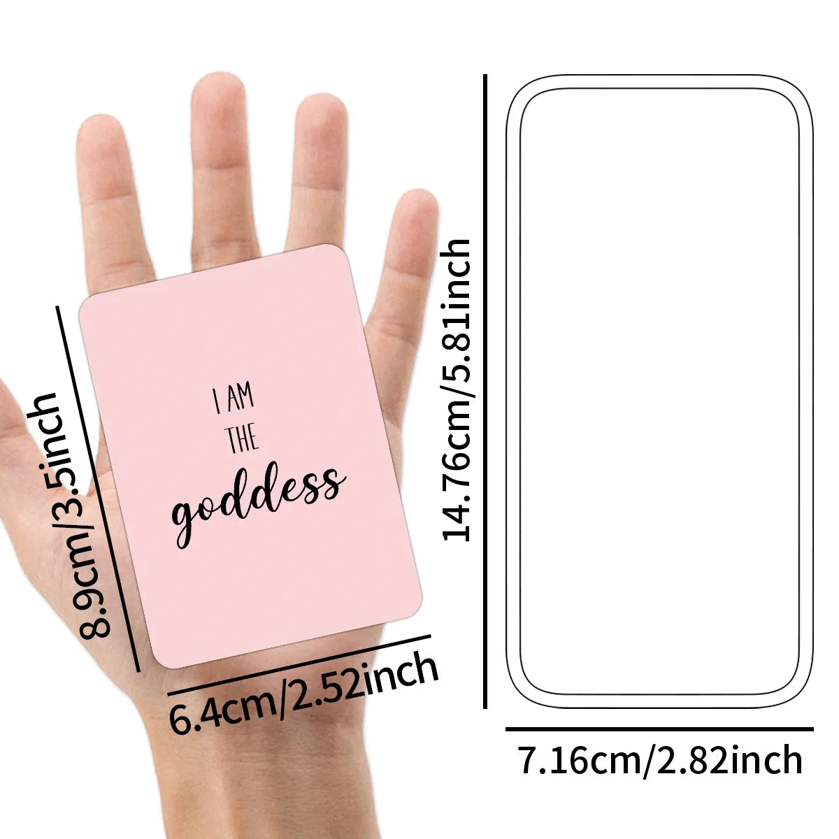 50pcs Women Affirmation Cards, Daily Positive Quotes, Self-Encouragement Motivational Cards for Mental Wellness, Gifts Idea
