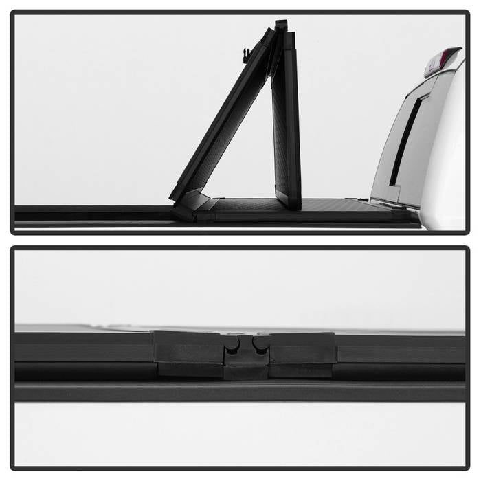 SPYDER xTune 04-07 Chevy Silverado/GMC Sierra 1500 CC 68in Bed Hard Tri-Fold Tonneau - Blk (TC-HTF-CS04-68) 9046704
