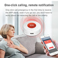 elderly emergency button, SOS medical alarm, wireless emergency system, remote notification, one-click call, senior safety device, care alert button, fall detection alternative, GPS medical alert, personal emergency response system - White - Size 2PCS