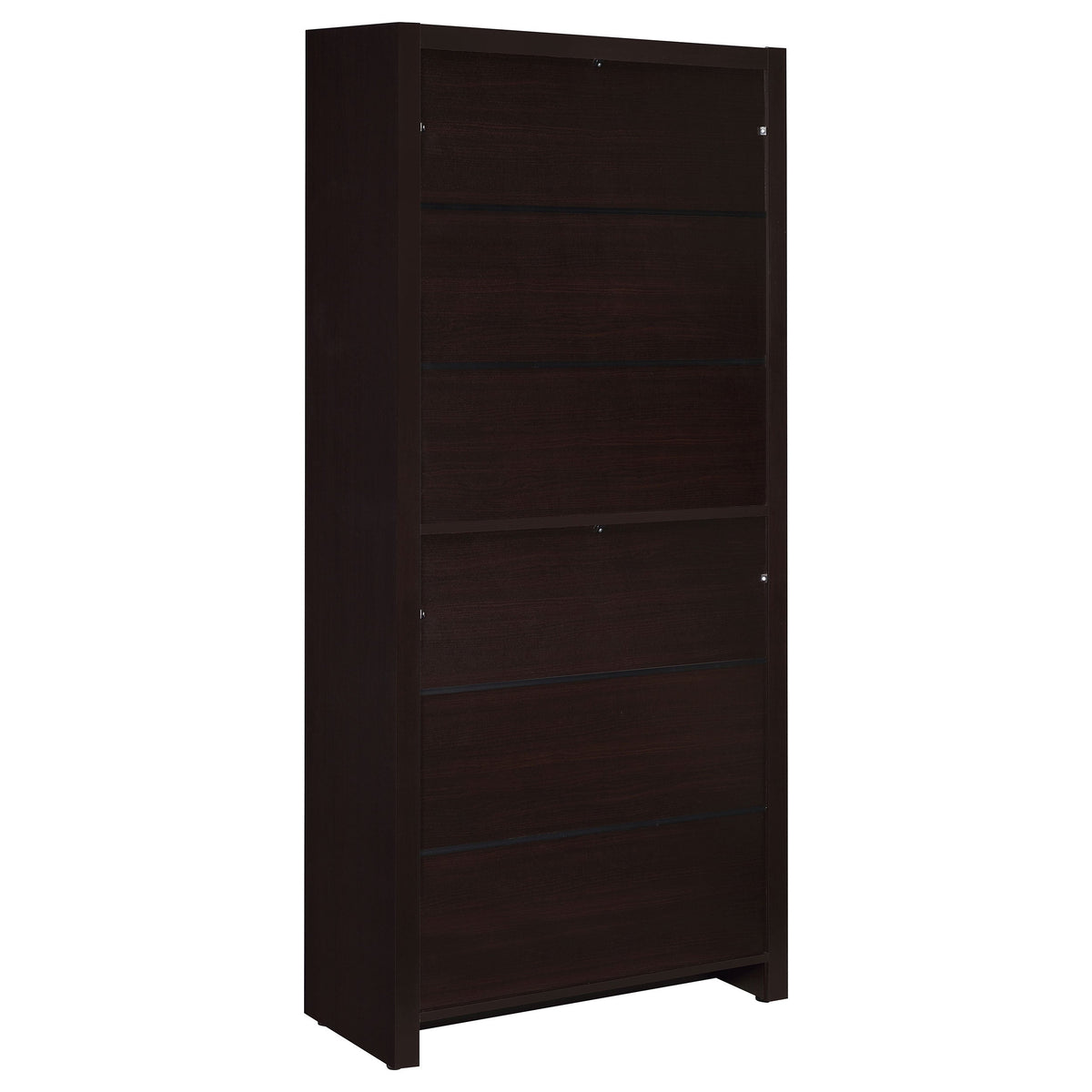 Maureen Cappuccino 5-Shelf Bookcase with Drawer