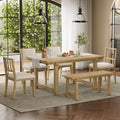 Trexm 6-Piece Farmhouse Dining Set for 6