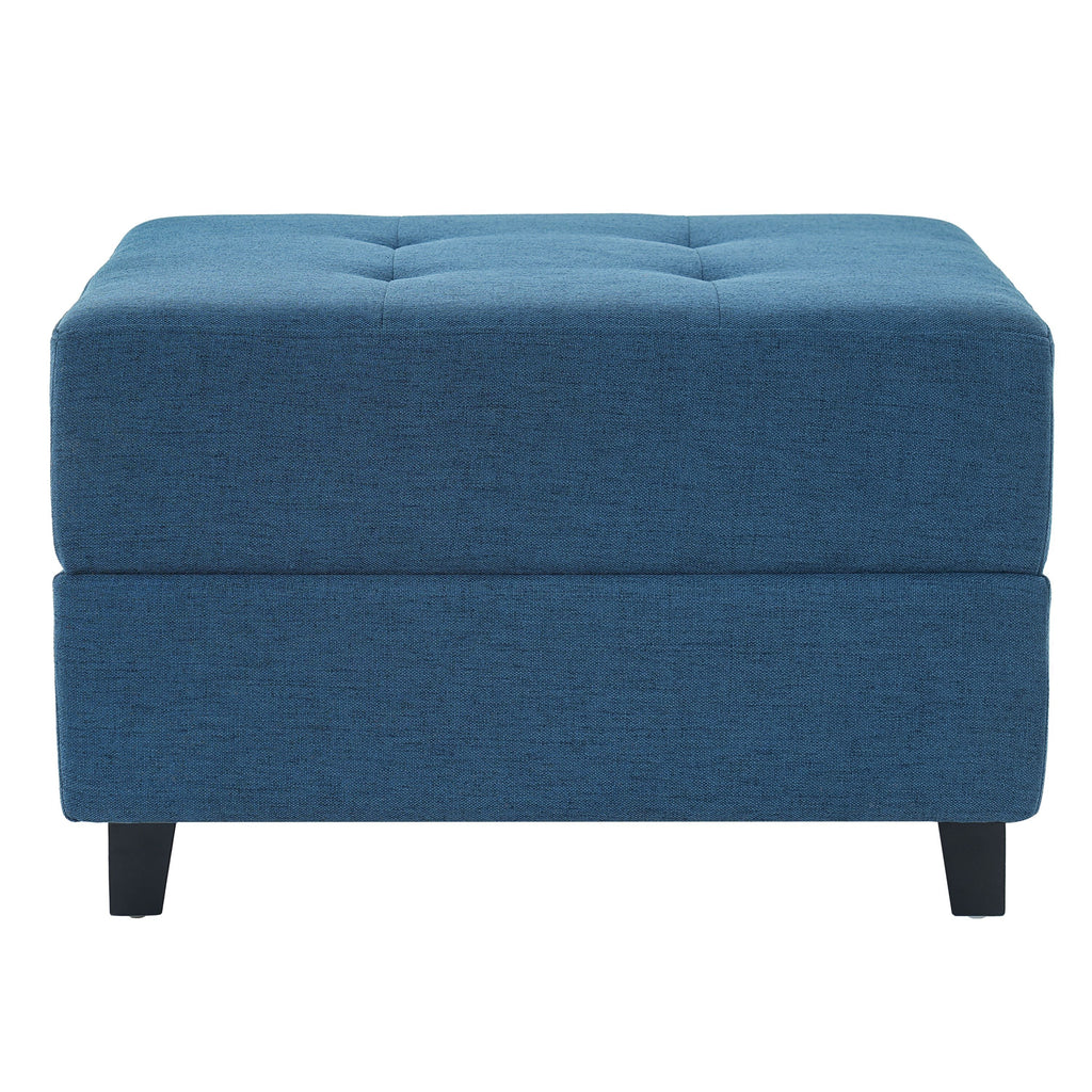 Navy Blue Tufted Ottoman