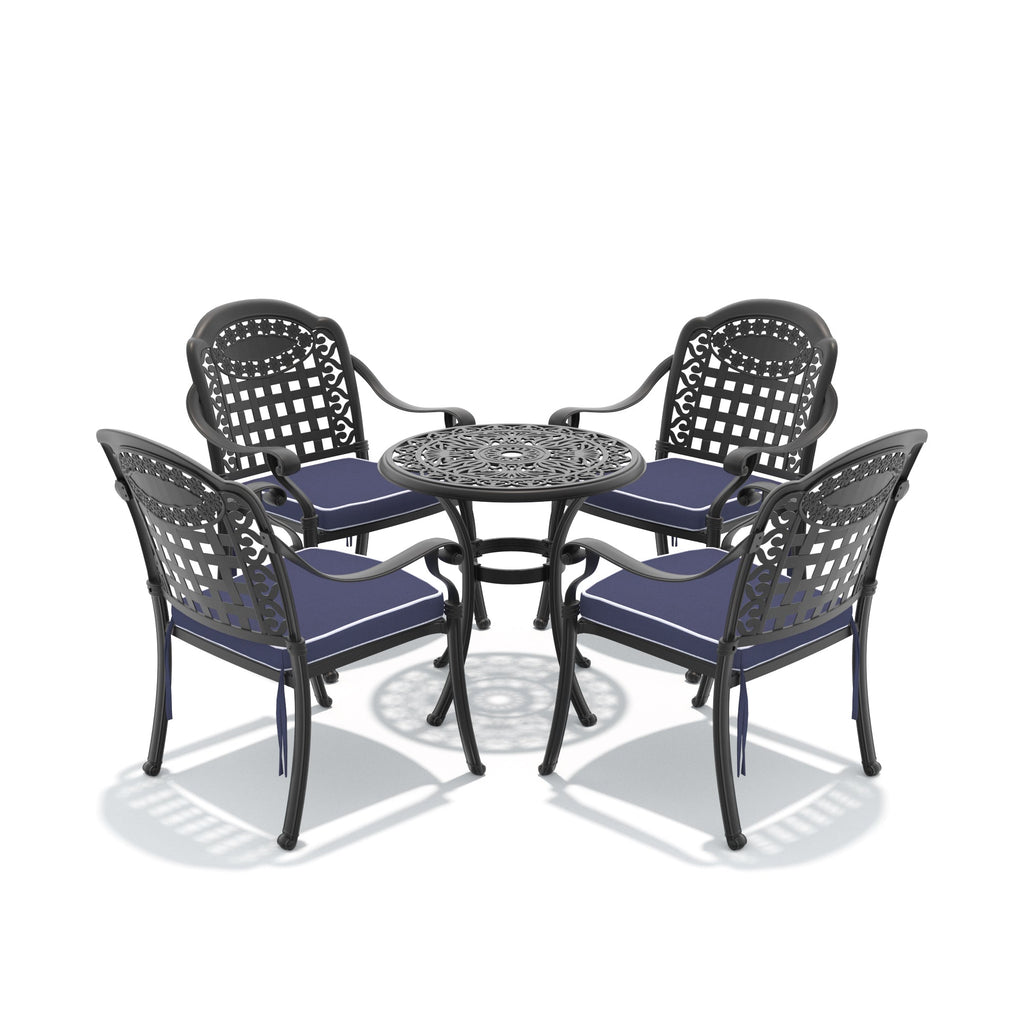 5-Piece Set Of Cast Aluminum Patio Furniture