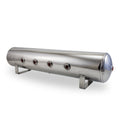 AIRLIFT 4 Gal Alum Air Tank-(4) 1/4" face ports,(2) 3/8" end ports,1/4" drain