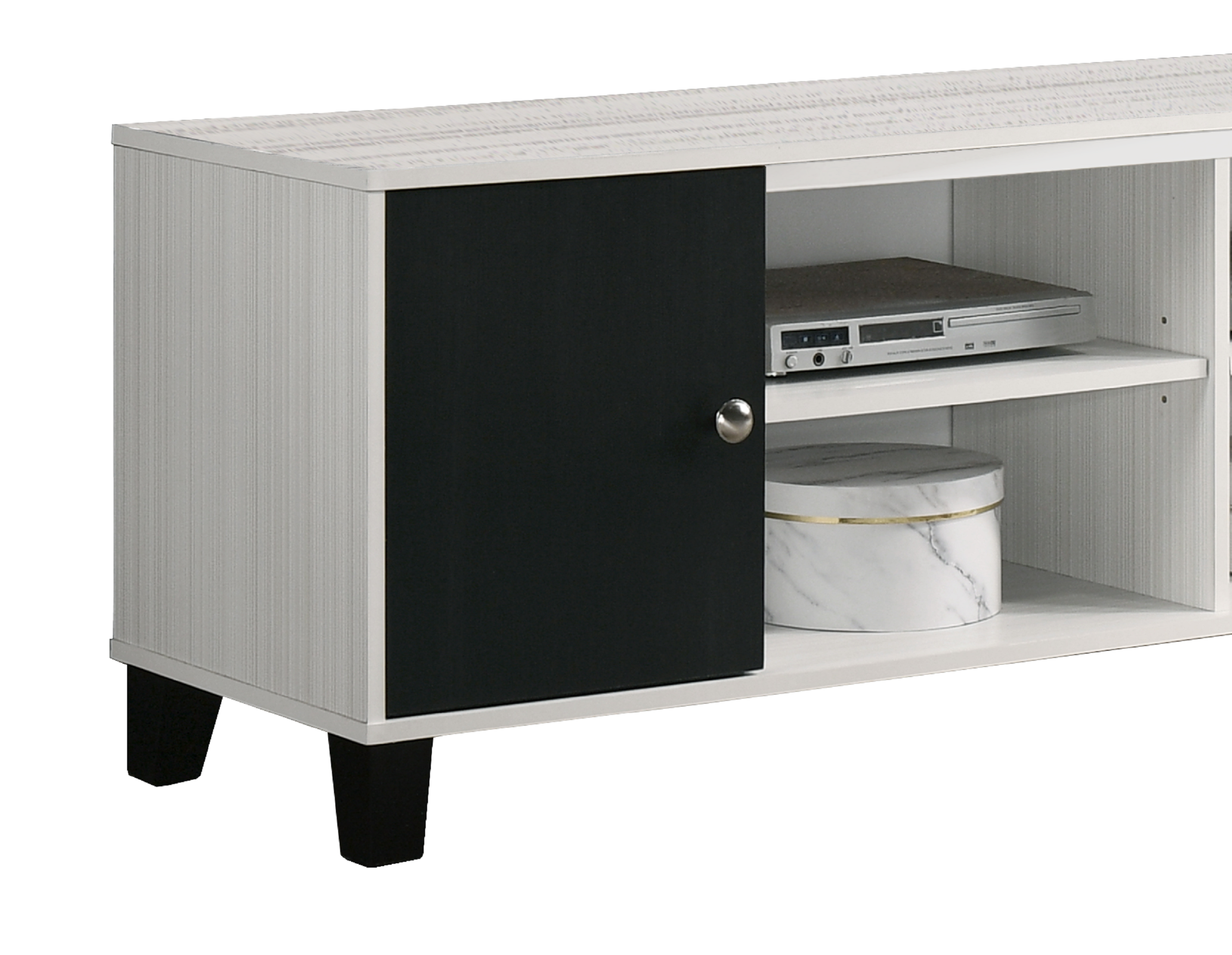 Crisp White TV Stand