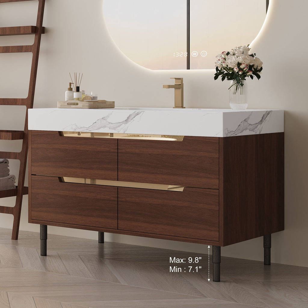 35.4" Farmhouse Free-standing Sintered Stone Bathroom Vanity