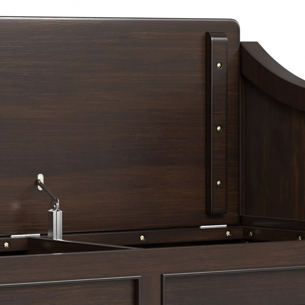 Connaught Solid Wood Entryway Storage Bench with Shelf