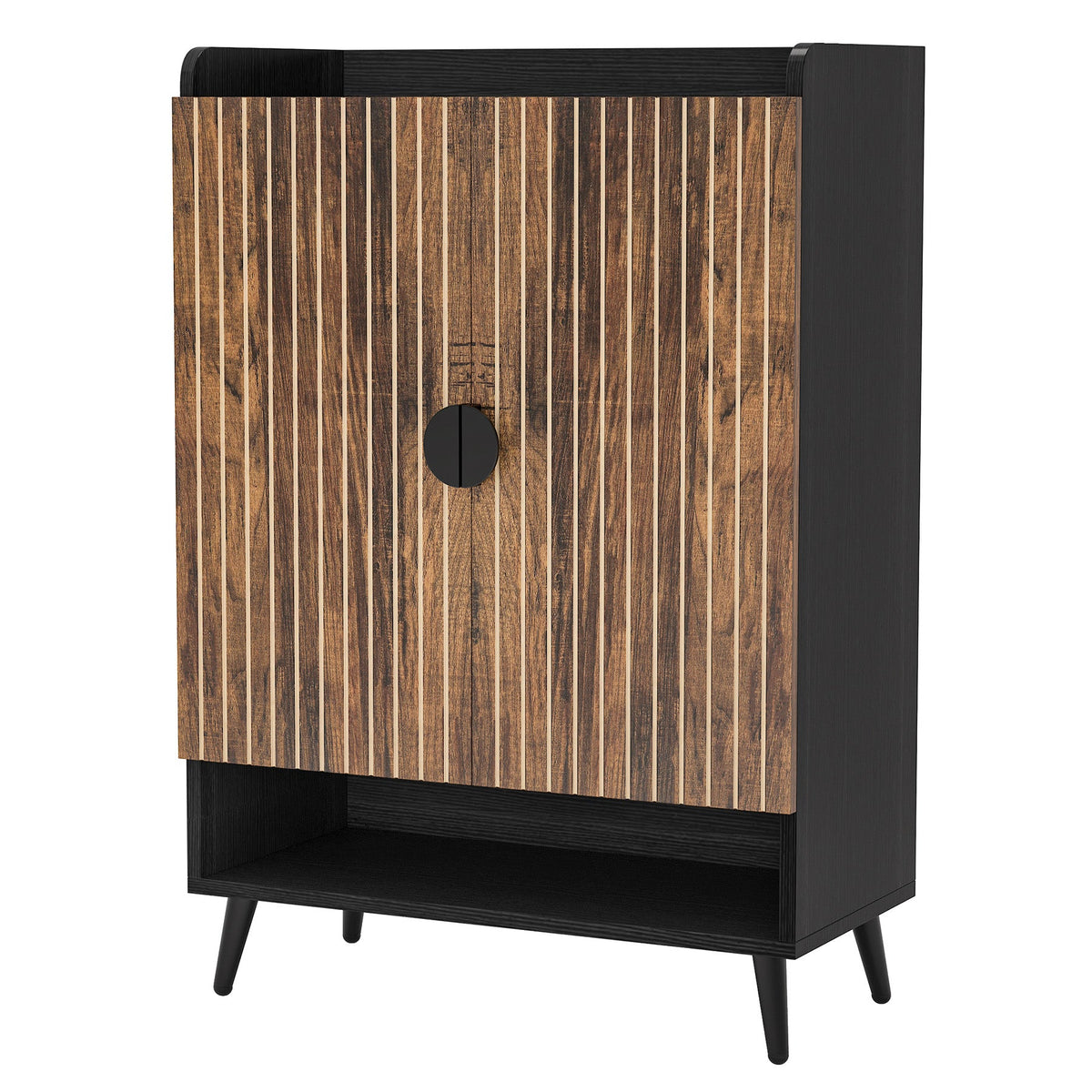 29.6 Inches Rustic Brown Shoe Cabinet