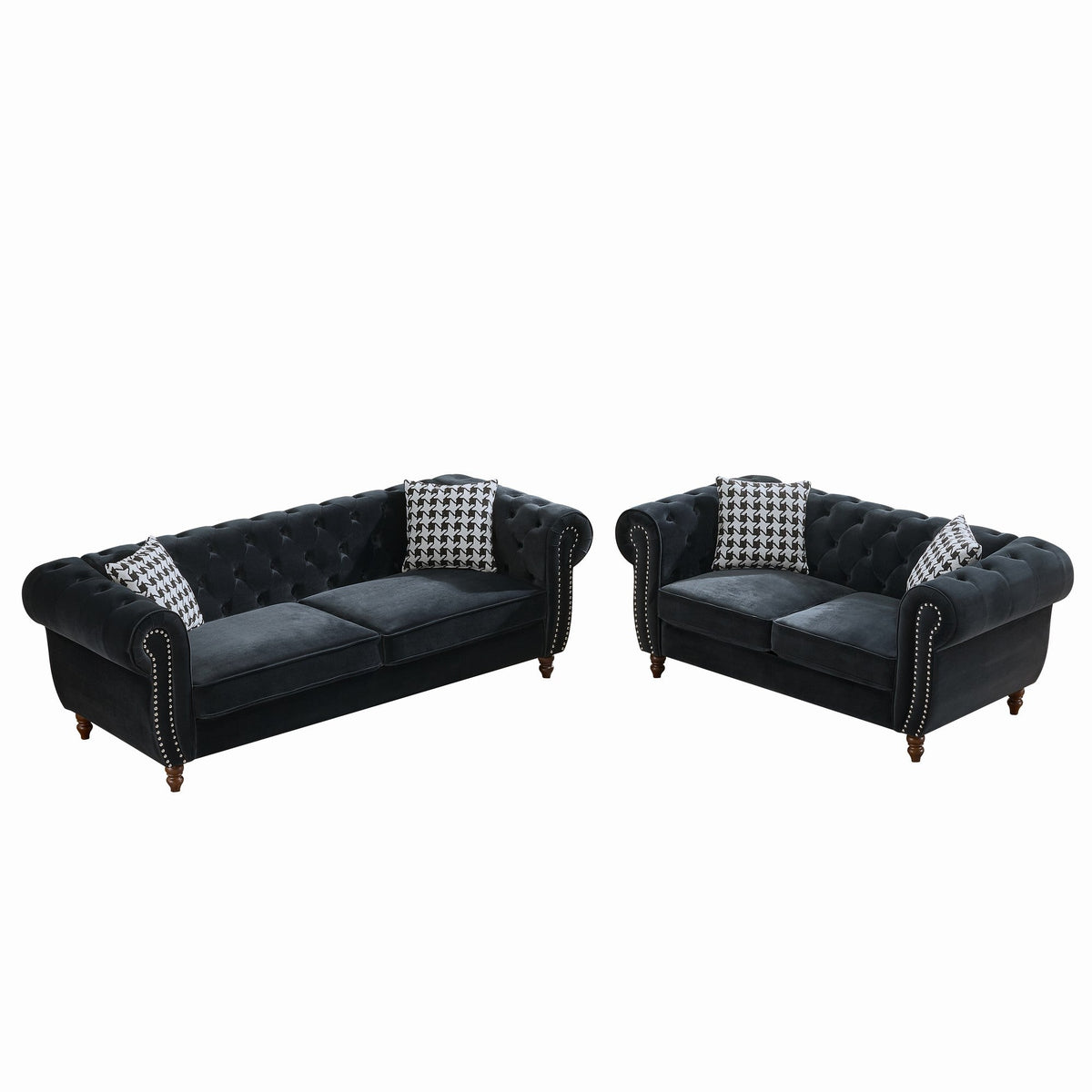 Chesterfield Velvet Upholstered Sofa