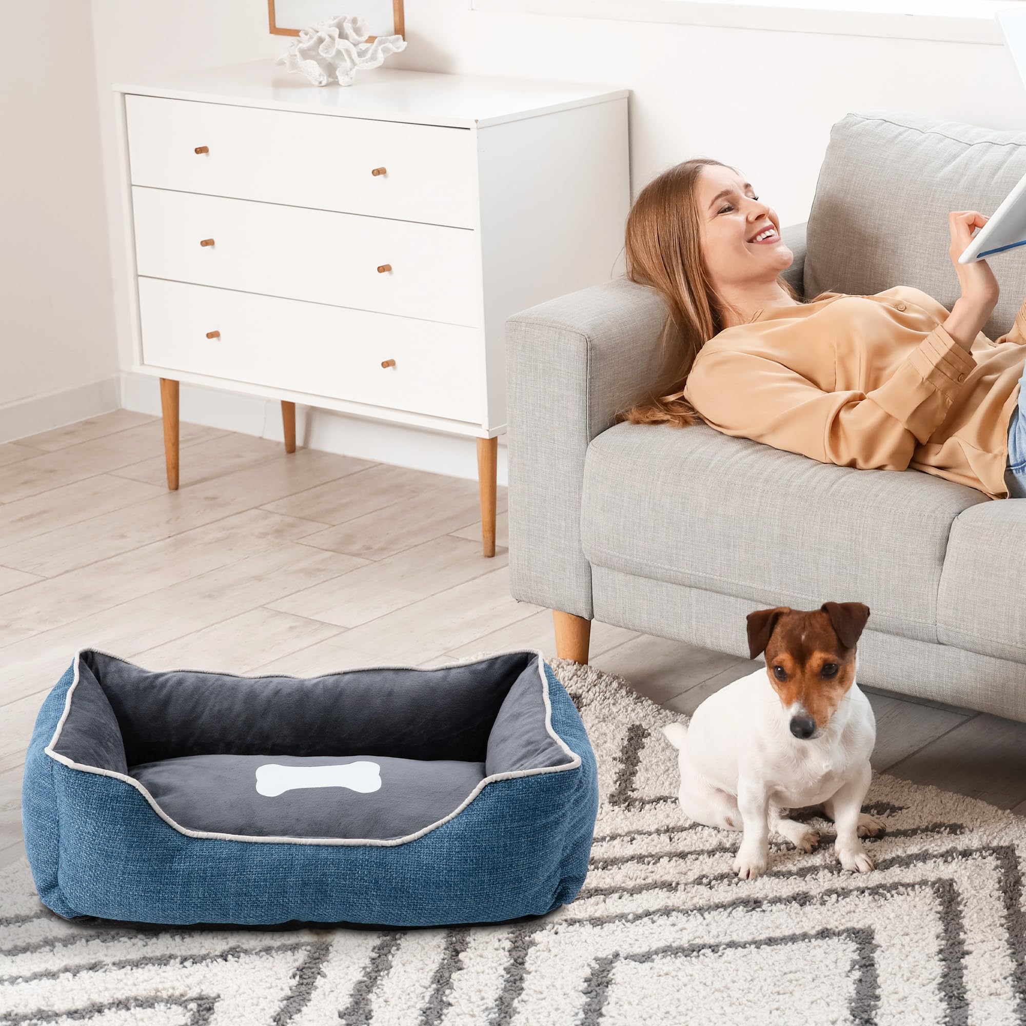 Small Dog Bed with Anti-Slip Bottom