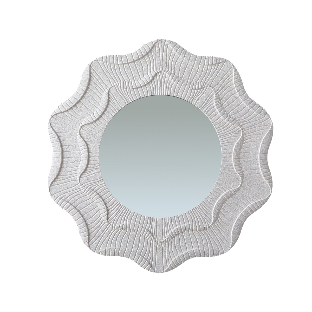 31.5 Inch Wavy Flower Wall Mirror