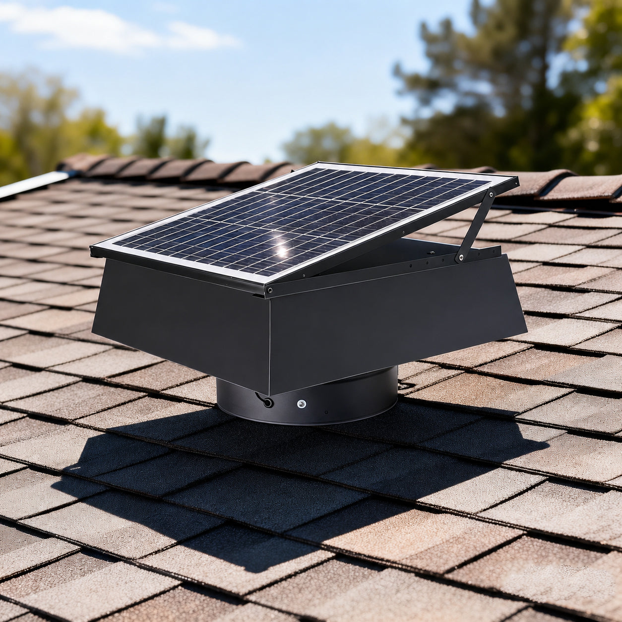 12 Inch Trapezoidal Adjustable Solar Roof Vent Fan