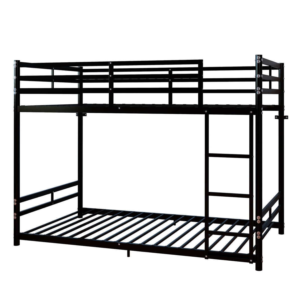 Bunk Bed with Ladder and High Guardrail