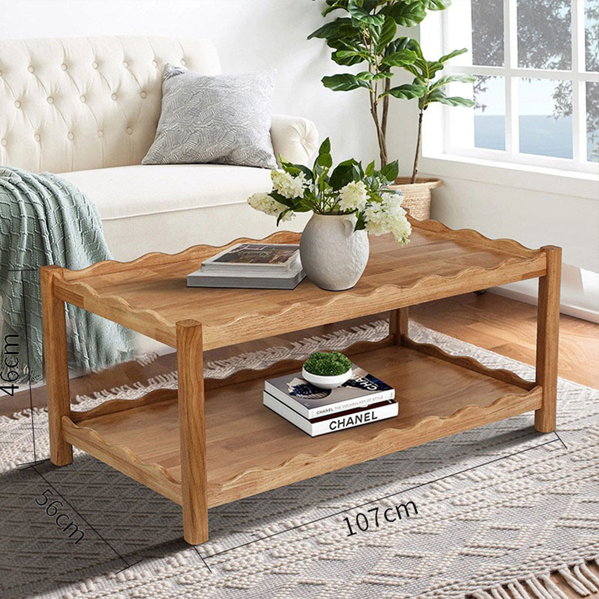 Modern 2 Tier Coffee Table for Living Room