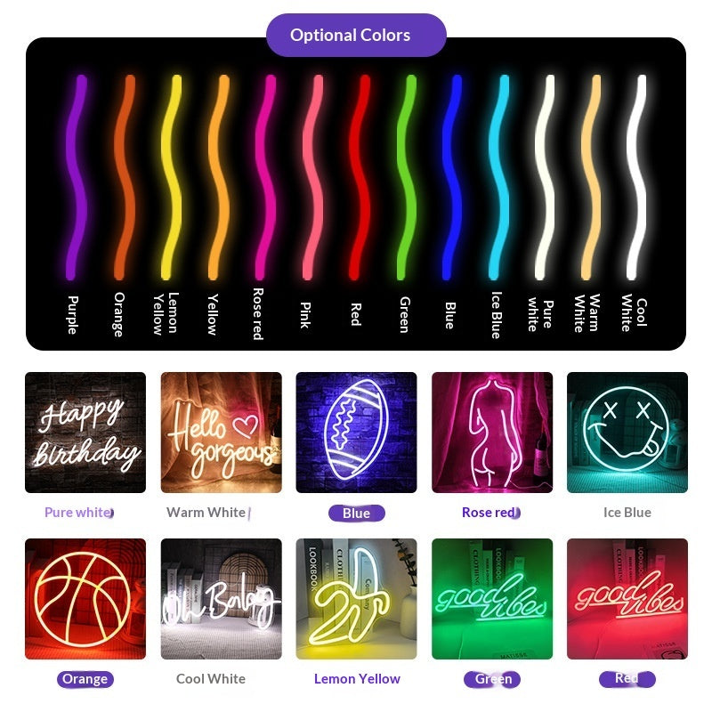 Acrylic Neon LED Decor For Kids Rooms