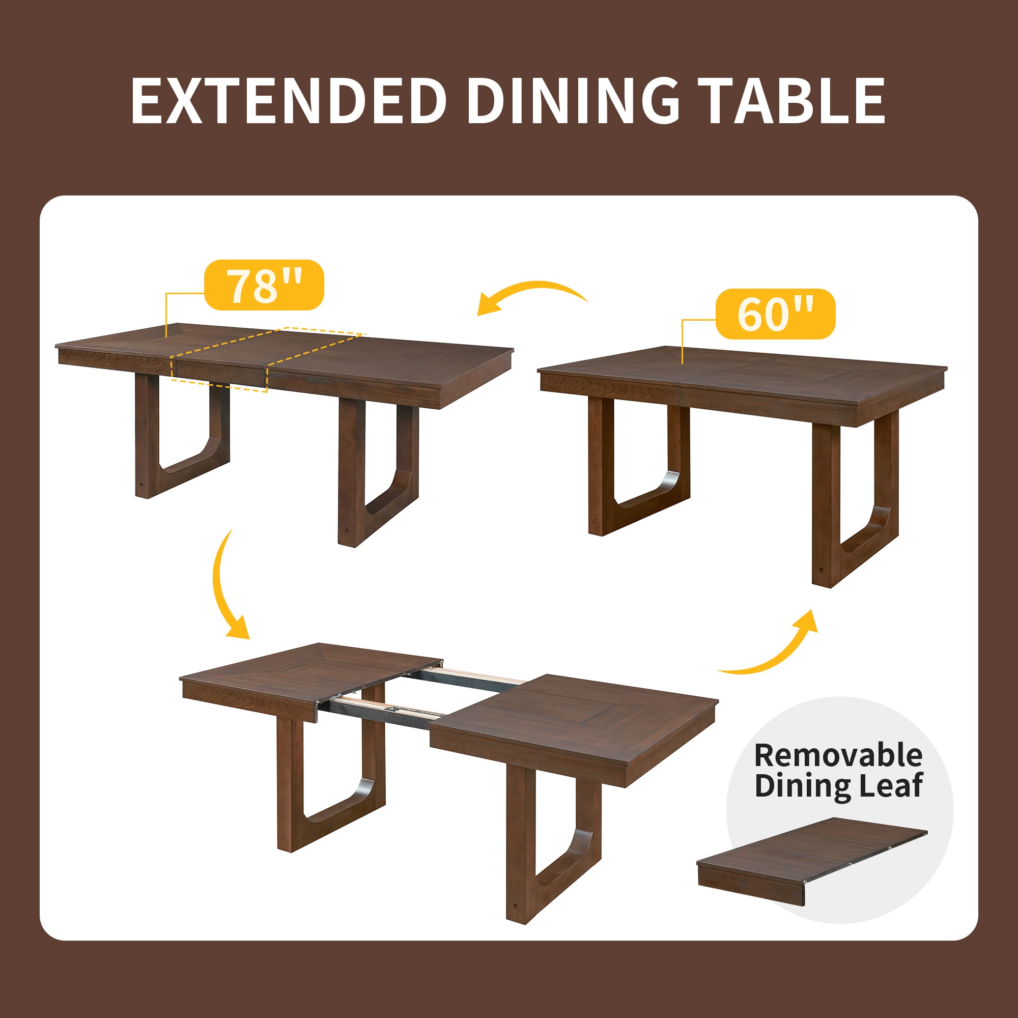 7-Piece Extendable Dining Table Set