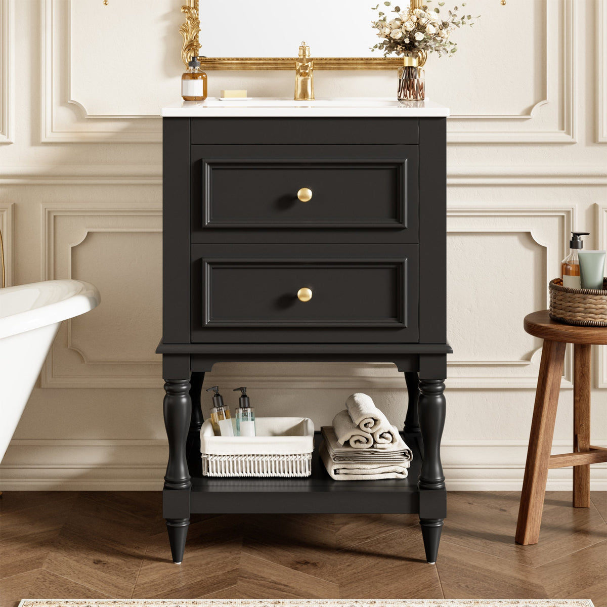 20'' Bathroom Vanity with Ceramic Sink