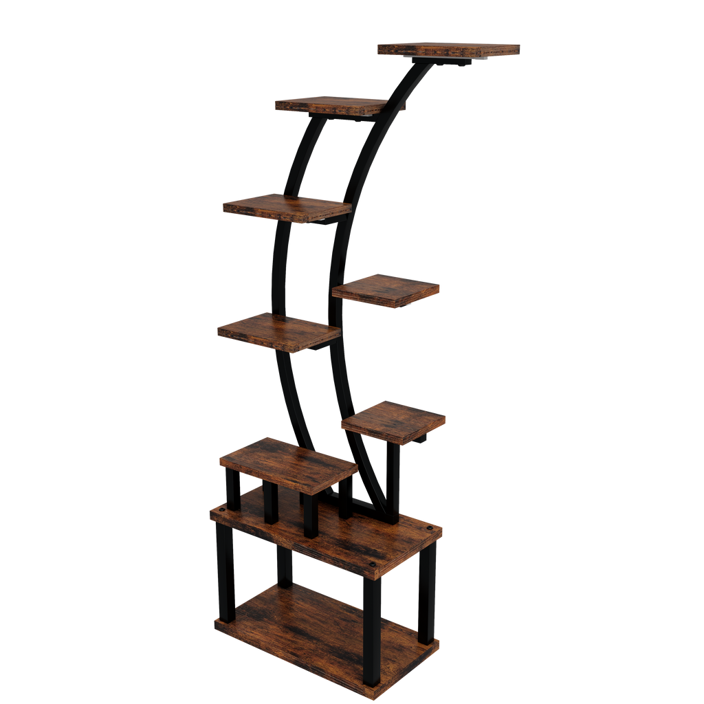 9-Tier Indoor Plant Stand with Grow Lights