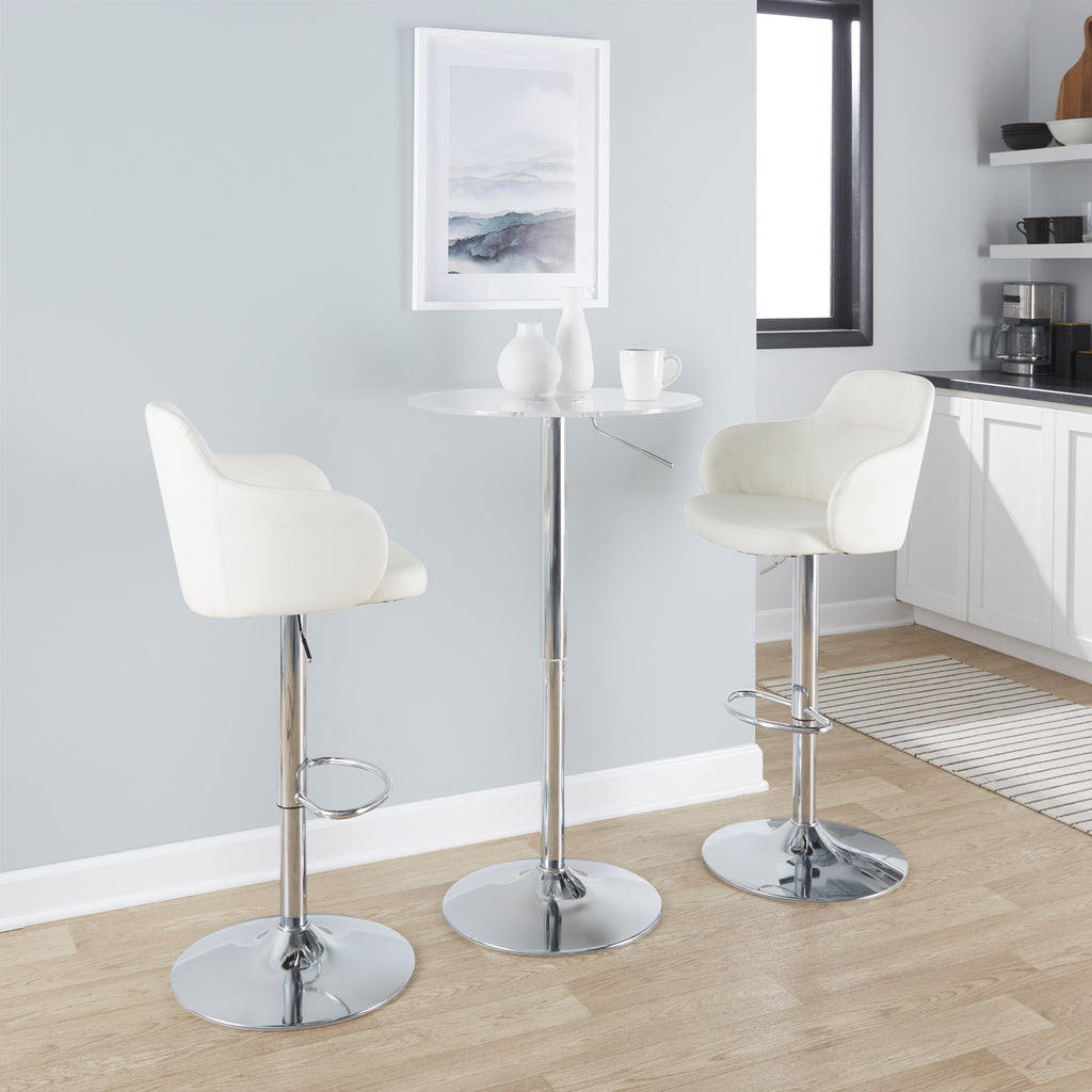 Clear Adjustable Contemporary Bar Table