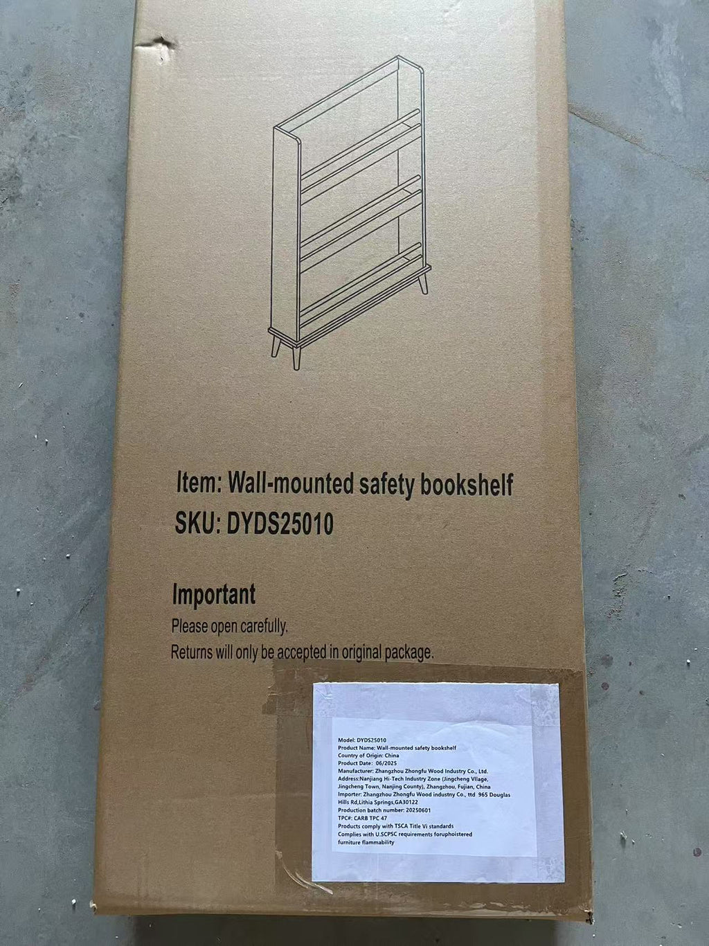Wall-Mounted Kids Bookshelf with 3 Front-Facing Display Shelves