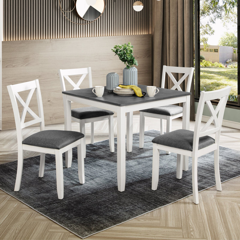 5-Piece Dining Table Set with 4 Chairs