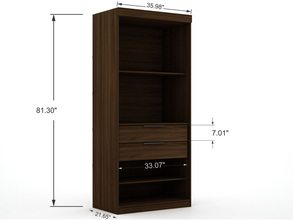 Mulberry 36" Wardrobe Closet in Chestnut