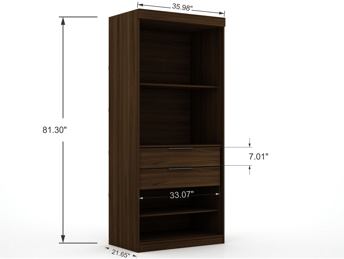 Mulberry 36" Wardrobe Closet in Chestnut