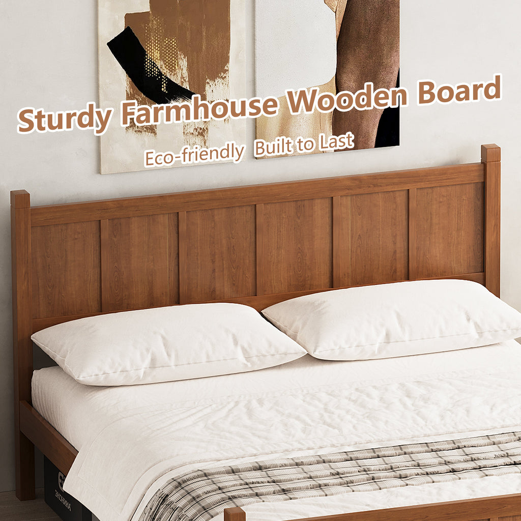 Queen Size Flat Panel Bed with Headboard & Footboard