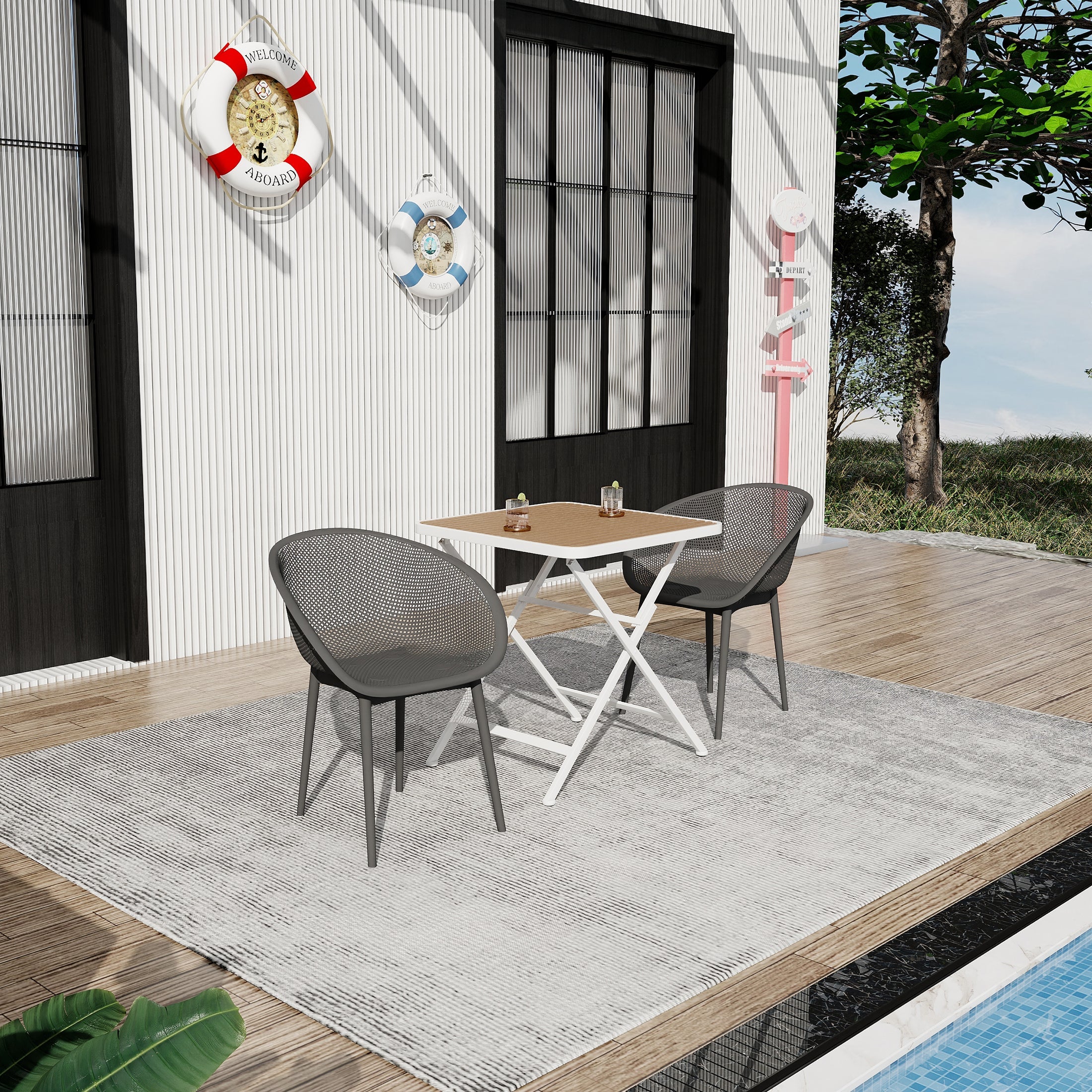 Summer 2-Pack Modern Lounge Chairs – Indoor/Outdoor