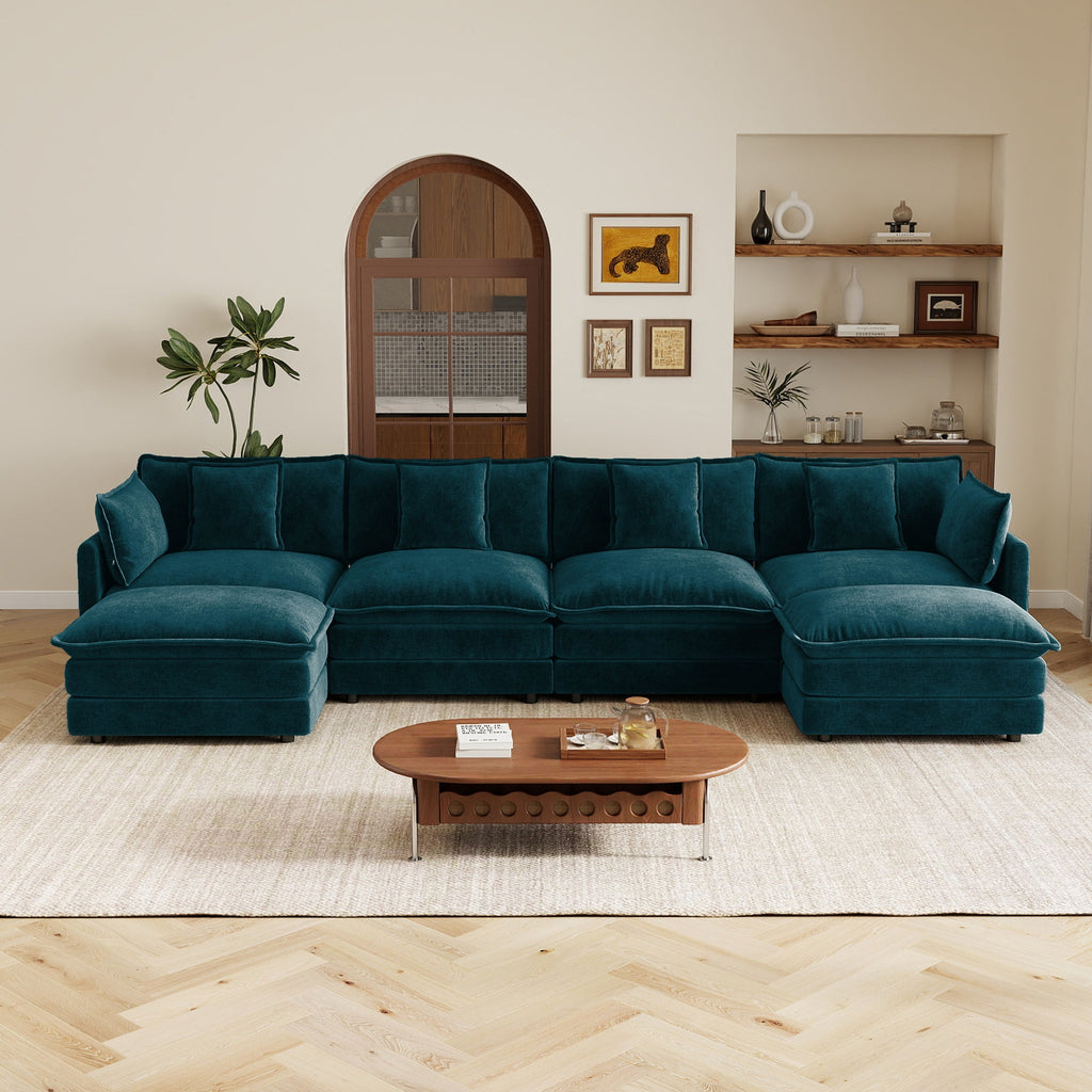 Oversized U Shape Sofa with 2 Ottomans