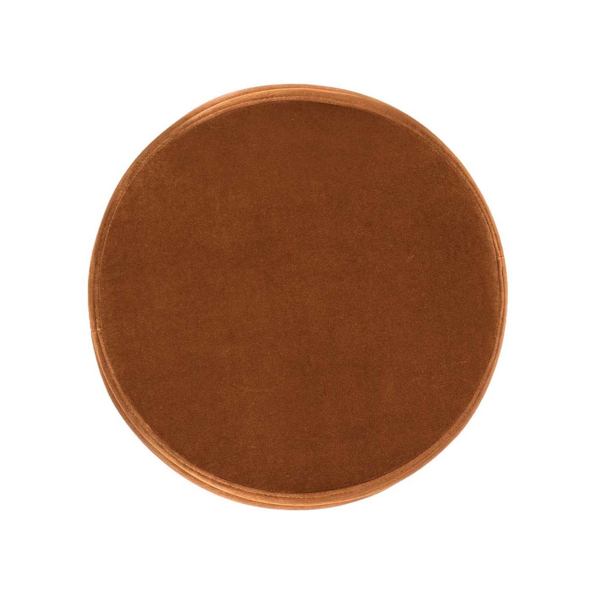 Fuji 19" Oversized Round Storage Ottoman, Burnt