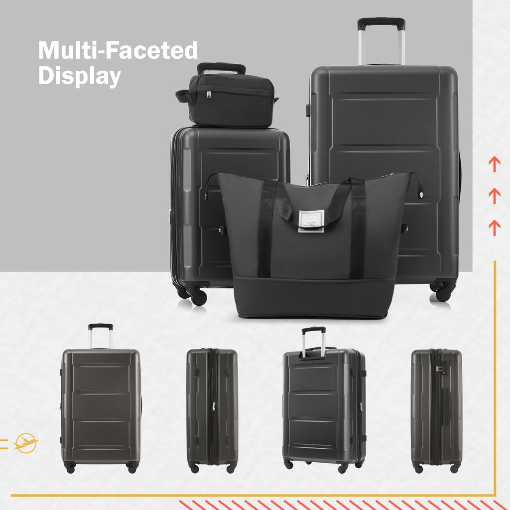2 Piece Luggage Set with Expandable Spinner Wheels