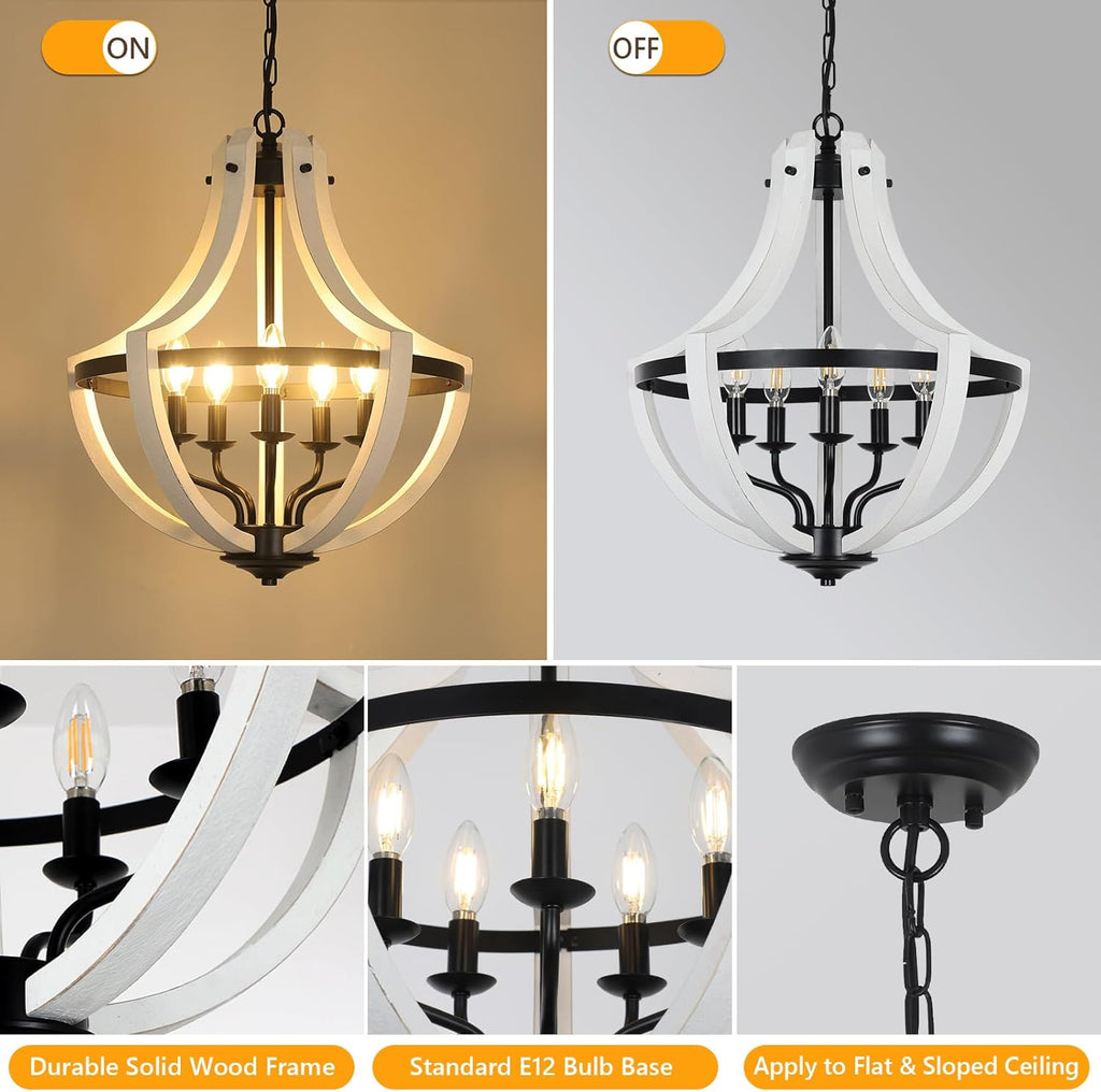 5-Light Farmhouse Chandelier