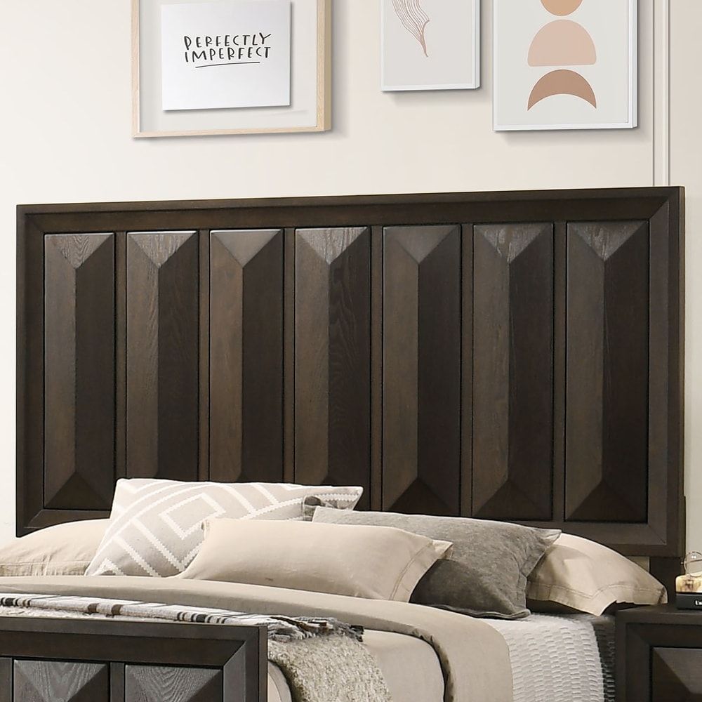 Espresso Queen Size Bed Panel Headboard