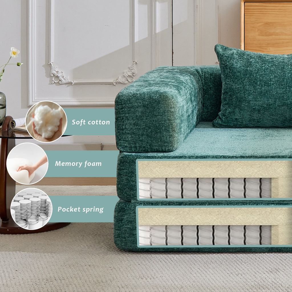 Compression Sofa - Convertible Floor Sofa Bed