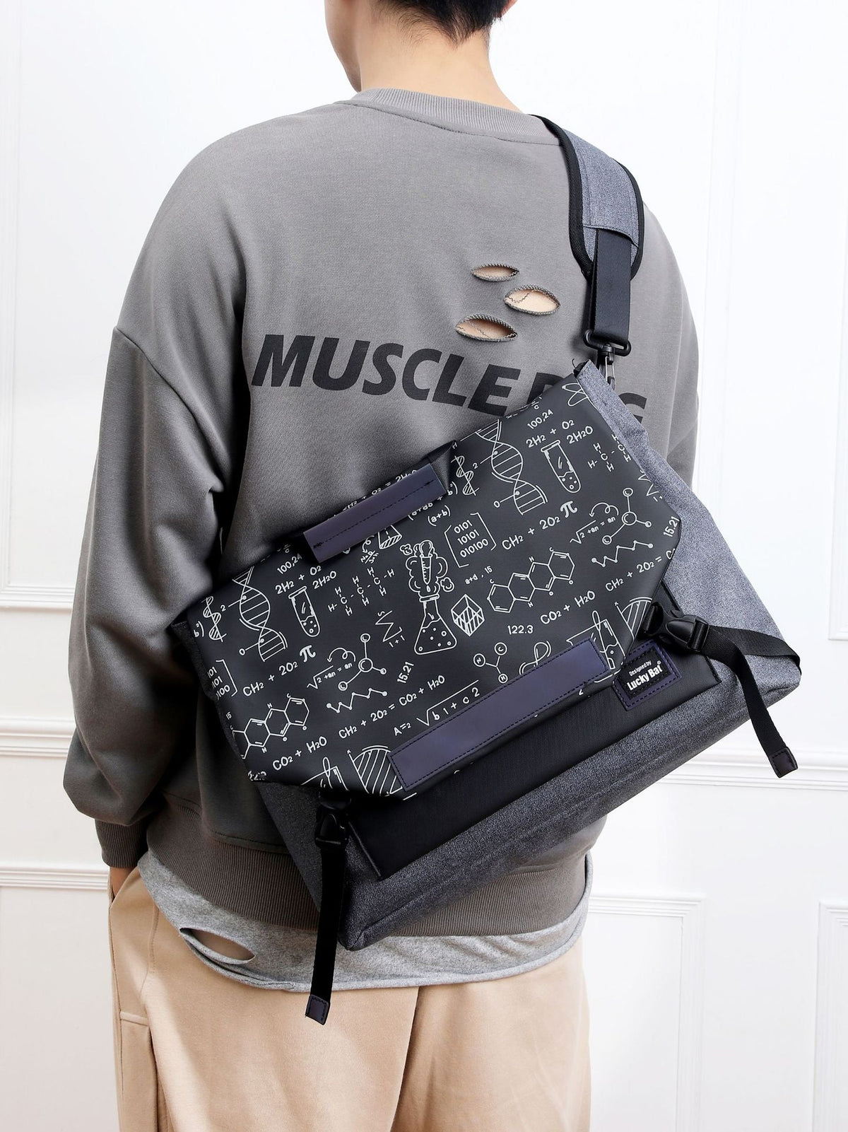 Laptop Bag Portable Messenger Bag Gaming Notebook Large Capacity Shoulder Bag