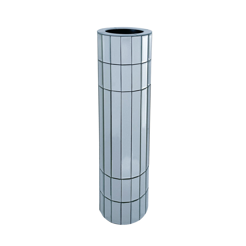29.92" Tall Mirrored Floor Vase