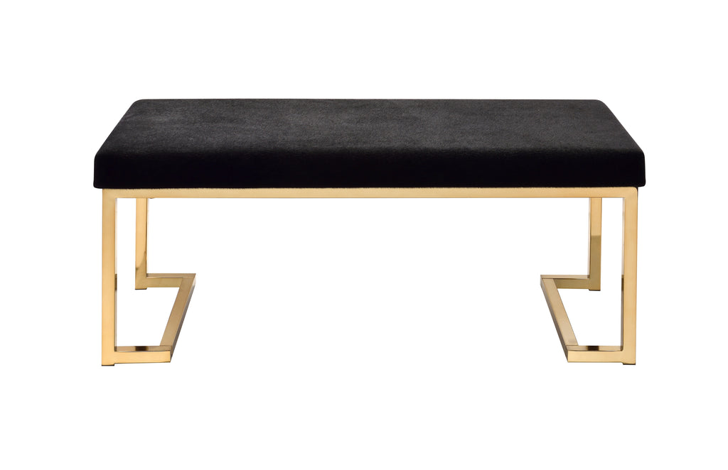 Boice Faux Fur Bench