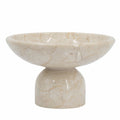 Round Marble Pedestal Fruit Bowl
